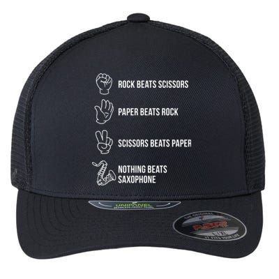 Saxophone Gift Flexfit Unipanel Trucker Cap