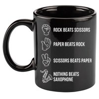 Saxophone Gift 11oz C Handle Ceramic Mug