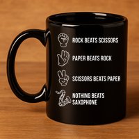 Saxophone Gift 11oz C Handle Ceramic Mug