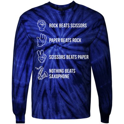 Saxophone Gift Tie-Dye Long Sleeve Shirt