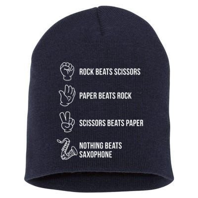 Saxophone Gift Short Acrylic Beanie