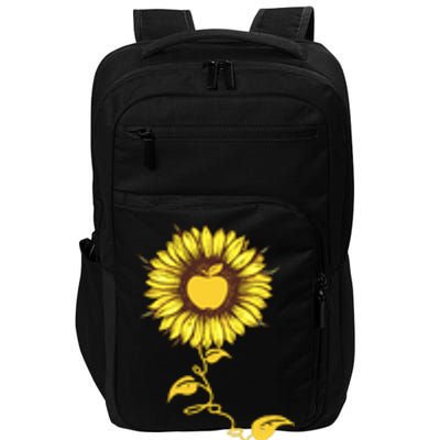 Second Grade Sunflower Apple Sunflower Geek Computer Impact Tech Backpack