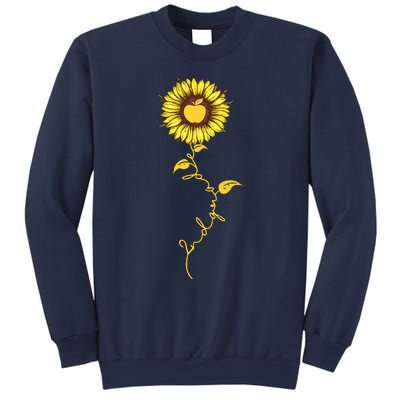 Second Grade Sunflower Apple Sunflower Geek Computer Sweatshirt