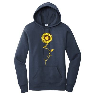 Second Grade Sunflower Apple Sunflower Geek Computer Women's Pullover Hoodie