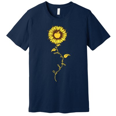 Second Grade Sunflower Apple Sunflower Geek Computer Premium T-Shirt