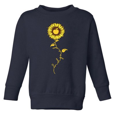 Second Grade Sunflower Apple Sunflower Geek Computer Toddler Sweatshirt