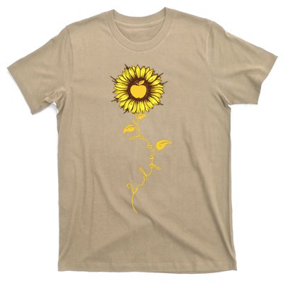 Second Grade Sunflower Apple Sunflower Geek Computer T-Shirt