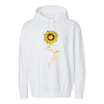 Second Grade Sunflower Apple Sunflower Geek Computer Garment-Dyed Fleece Hoodie