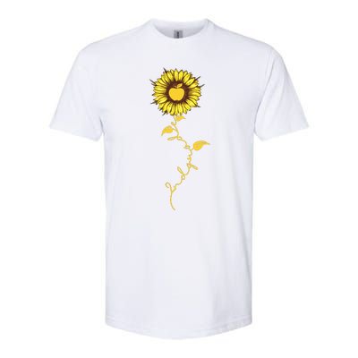 Second Grade Sunflower Apple Sunflower Geek Computer Softstyle CVC T-Shirt