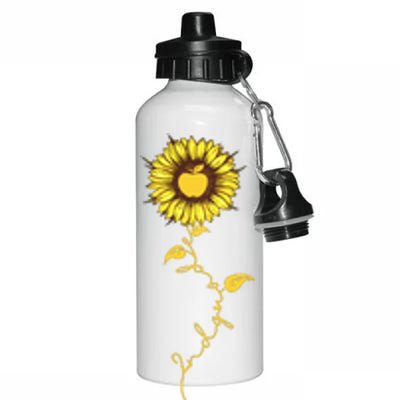 Second Grade Sunflower Apple Sunflower Geek Computer Aluminum Water Bottle