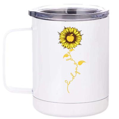 Second Grade Sunflower Apple Sunflower Geek Computer 12 oz Stainless Steel Tumbler Cup