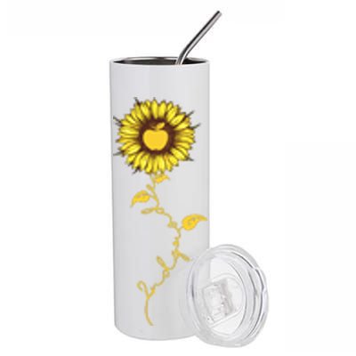 Second Grade Sunflower Apple Sunflower Geek Computer Stainless Steel Tumbler