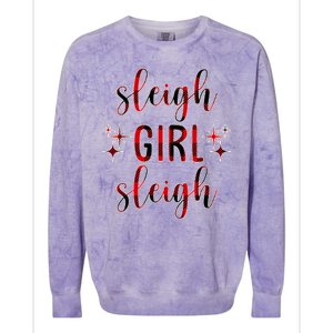 Sleigh Girl Sleigh Christmas Funny Gift Colorblast Crewneck Sweatshirt