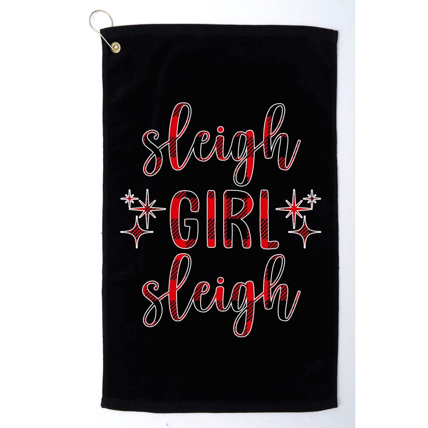 Sleigh Girl Sleigh Christmas Funny Gift Golf Towel