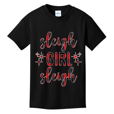 Sleigh Girl Sleigh Christmas Funny Gift Kids T-Shirt
