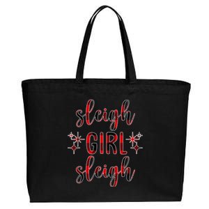 Sleigh Girl Sleigh Christmas Funny Gift Cotton Canvas Jumbo Tote