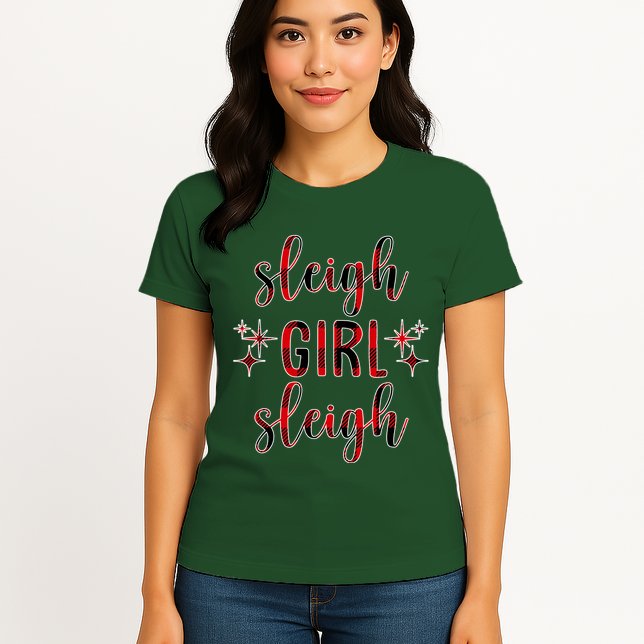 Sleigh Girl Sleigh Christmas Funny Gift Womens T-Shirt