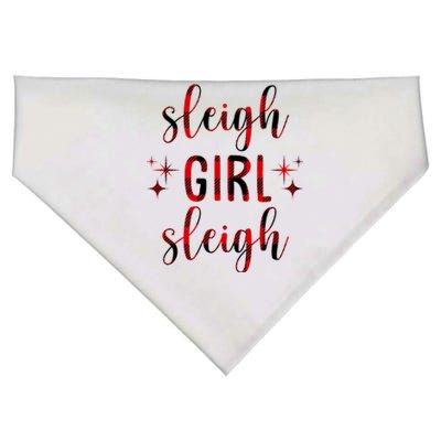 Sleigh Girl Sleigh Christmas Funny Gift USA-Made Doggie Bandana