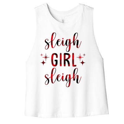 Sleigh Girl Sleigh Christmas Funny Gift Women's Racerback Cropped Tank