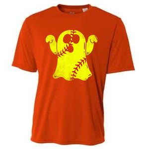 Softball Ghost Softball Lover Halloween Costume Cooling Performance Crew T-Shirt