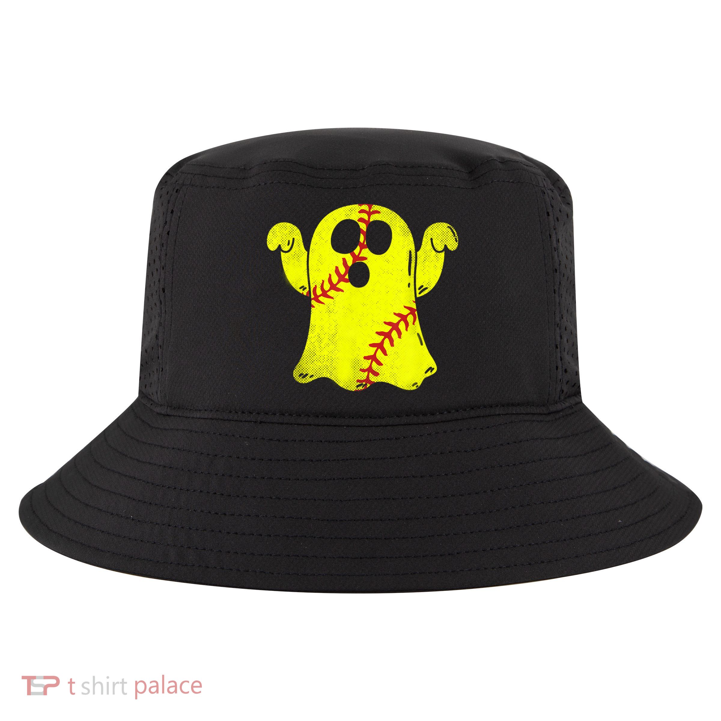 Softball Ghost Softball Lover Halloween Costume Cool Comfort Performance Bucket Hat