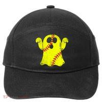 Softball Ghost Softball Lover Halloween Costume 7-Panel Snapback Hat