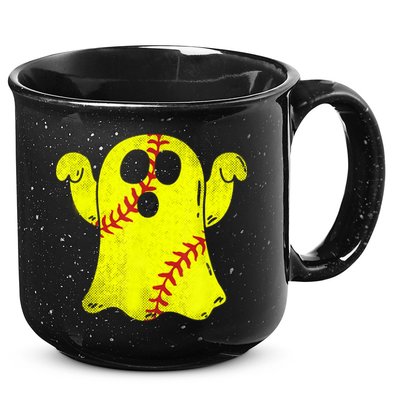 Softball Ghost Softball Lover Halloween Costume 15oz Campfire Ceramic Mug