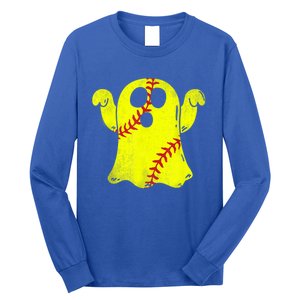 Softball Ghost Softball Lover Halloween Costume Long Sleeve Shirt