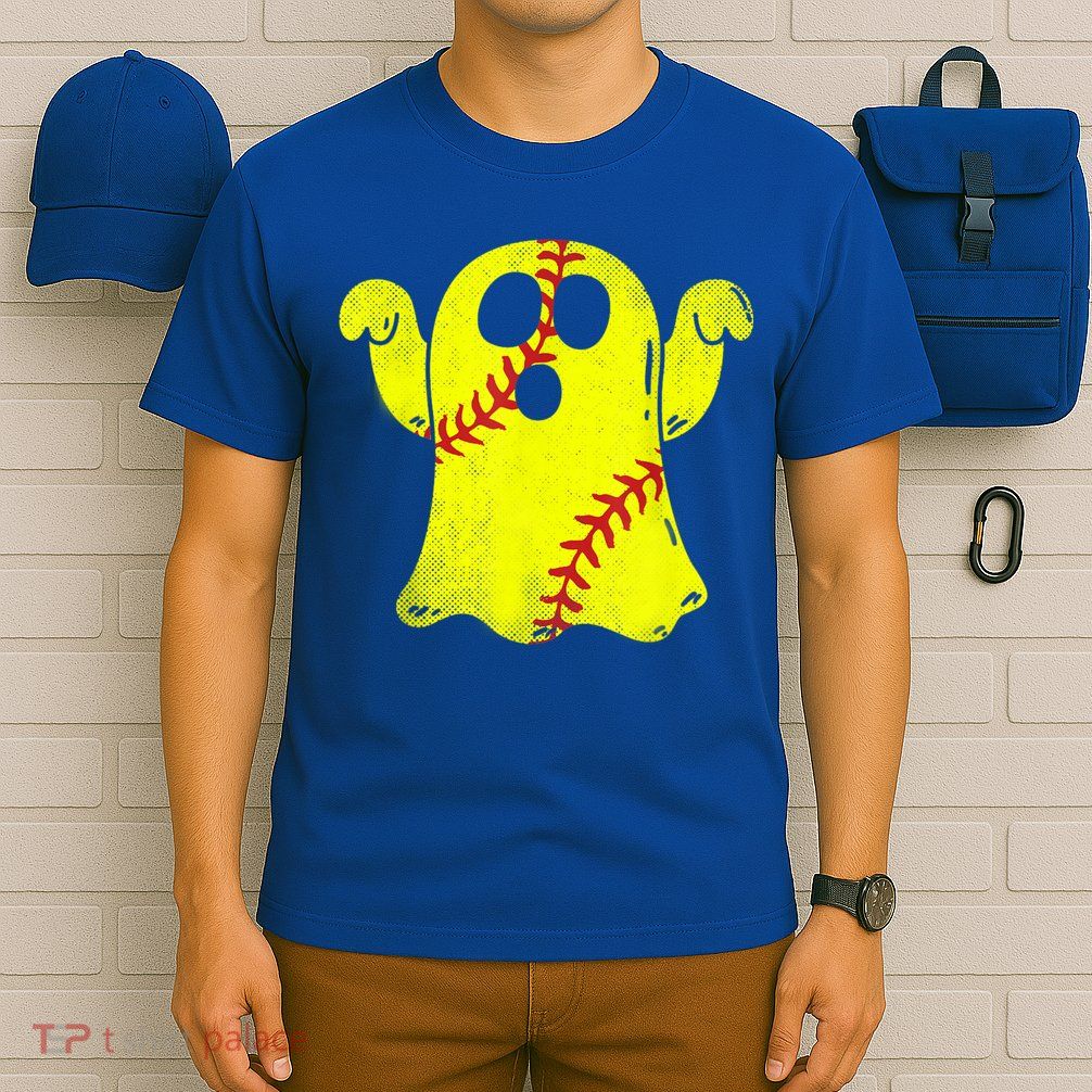 Softball Ghost Softball Lover Halloween Costume T-Shirt