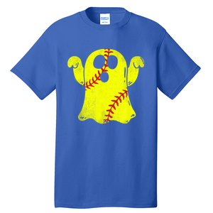 Softball Ghost Softball Lover Halloween Costume Tall T-Shirt