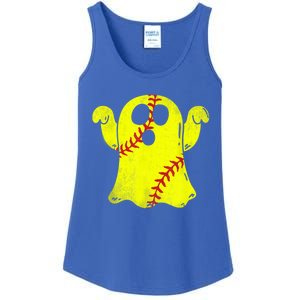 Softball Ghost Softball Lover Halloween Costume Ladies Essential Tank