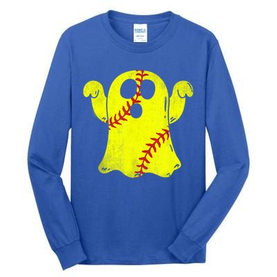 Softball Ghost Softball Lover Halloween Costume Tall Long Sleeve T-Shirt