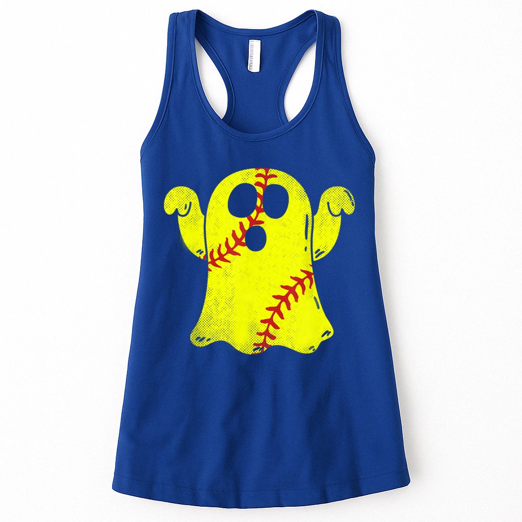 Softball Ghost Softball Lover Halloween Costume Womens Tank Top