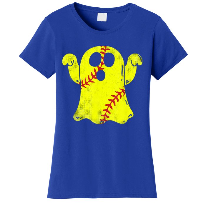 Softball Ghost Softball Lover Halloween Costume Women's T-Shirt