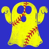 Softball Ghost Softball Lover Halloween Costume Womens T-Shirt
