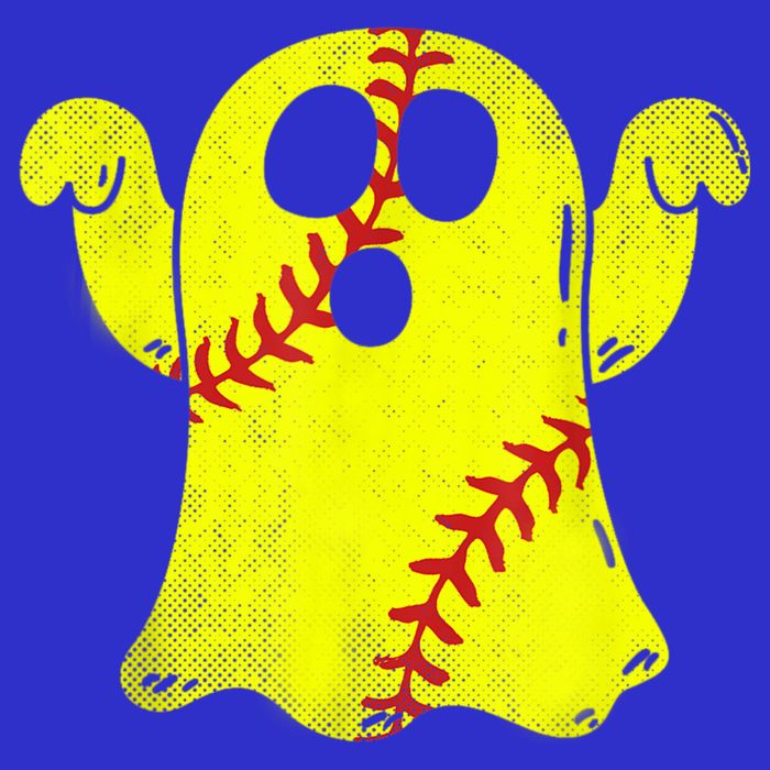 Softball Ghost Softball Lover Halloween Costume Womens T-Shirt