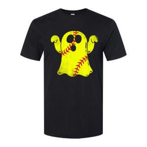 Softball Ghost Softball Lover Halloween Costume Softstyle CVC T-Shirt