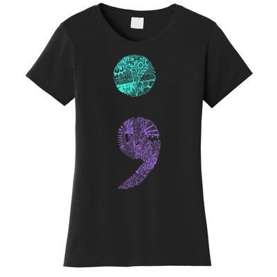 Semicolon Gift Suicide Prevention Awareness Women's T-Shirt