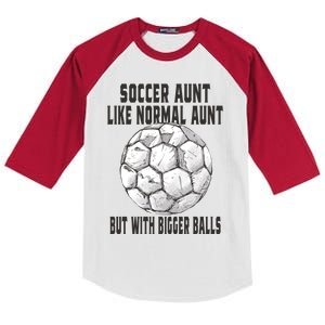 Soccer Gift Soccer Aunt Like A Baseball Aunt Soccer Player Gift Kids Colorblock Raglan Jersey