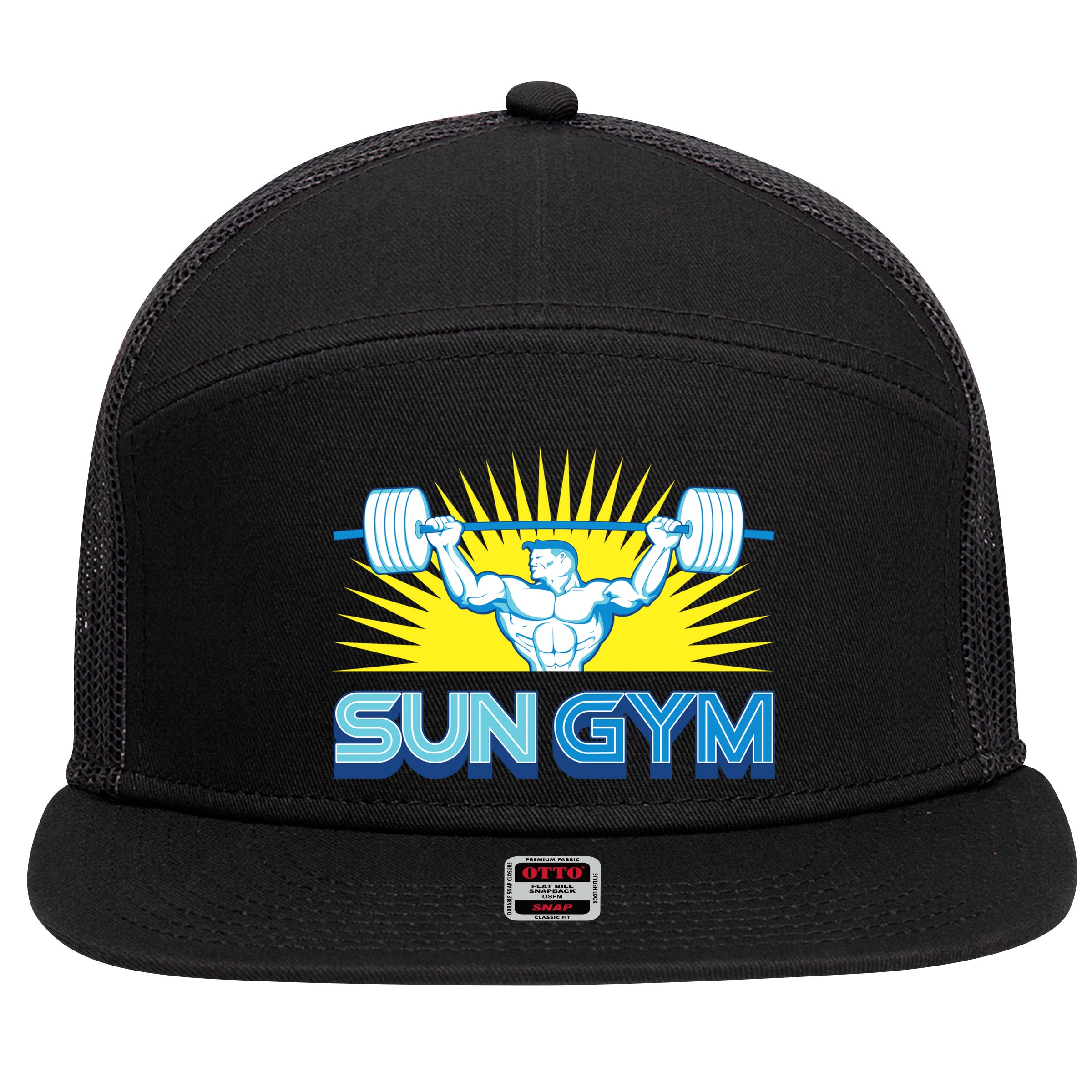 Sun Gym 7 Panel Mesh Trucker Snapback Hat