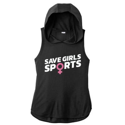 Save Girl Sports Ladies PosiCharge Tri-Blend Wicking Draft Hoodie Tank