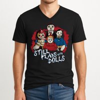 Steve Gonsalves Still Plays With Dolls New V-Neck T-Shirt