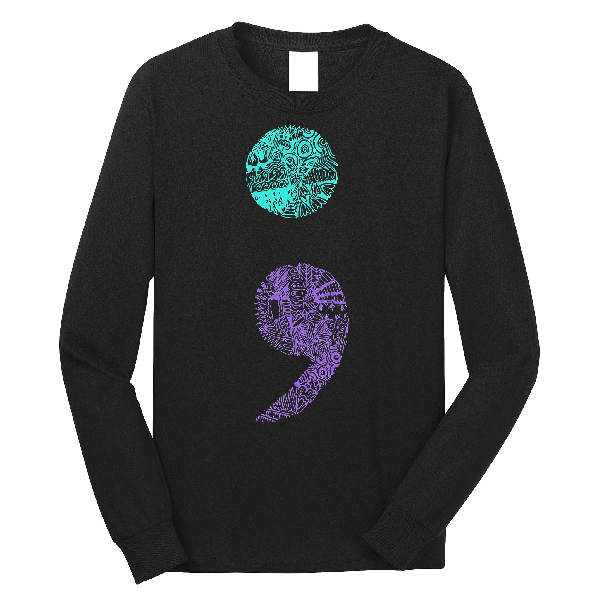 Semicolon Gift Suicide Prevention Awareness Long Sleeve Shirt