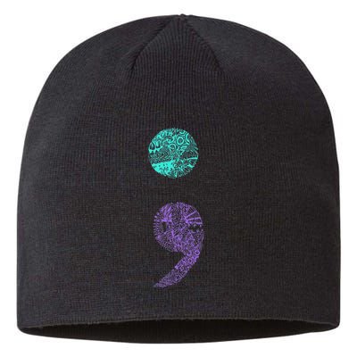 Semicolon Gift Suicide Prevention Awareness Sustainable Beanie