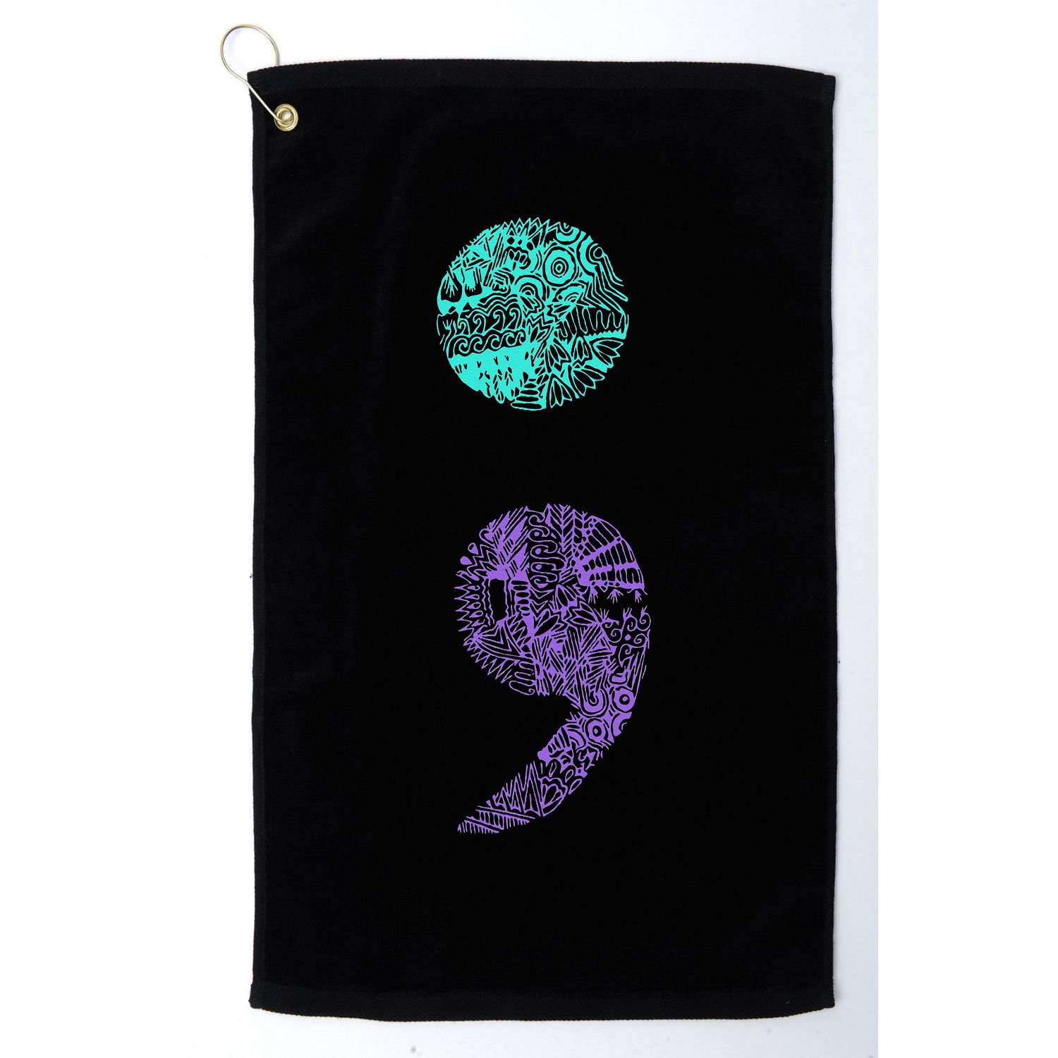 Semicolon Gift Suicide Prevention Awareness Golf Towel