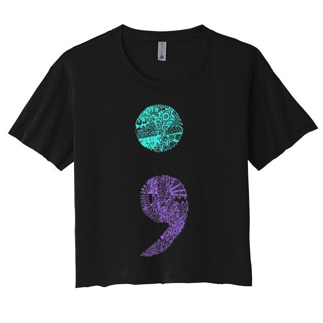 Semicolon Gift Suicide Prevention Awareness Crop Top