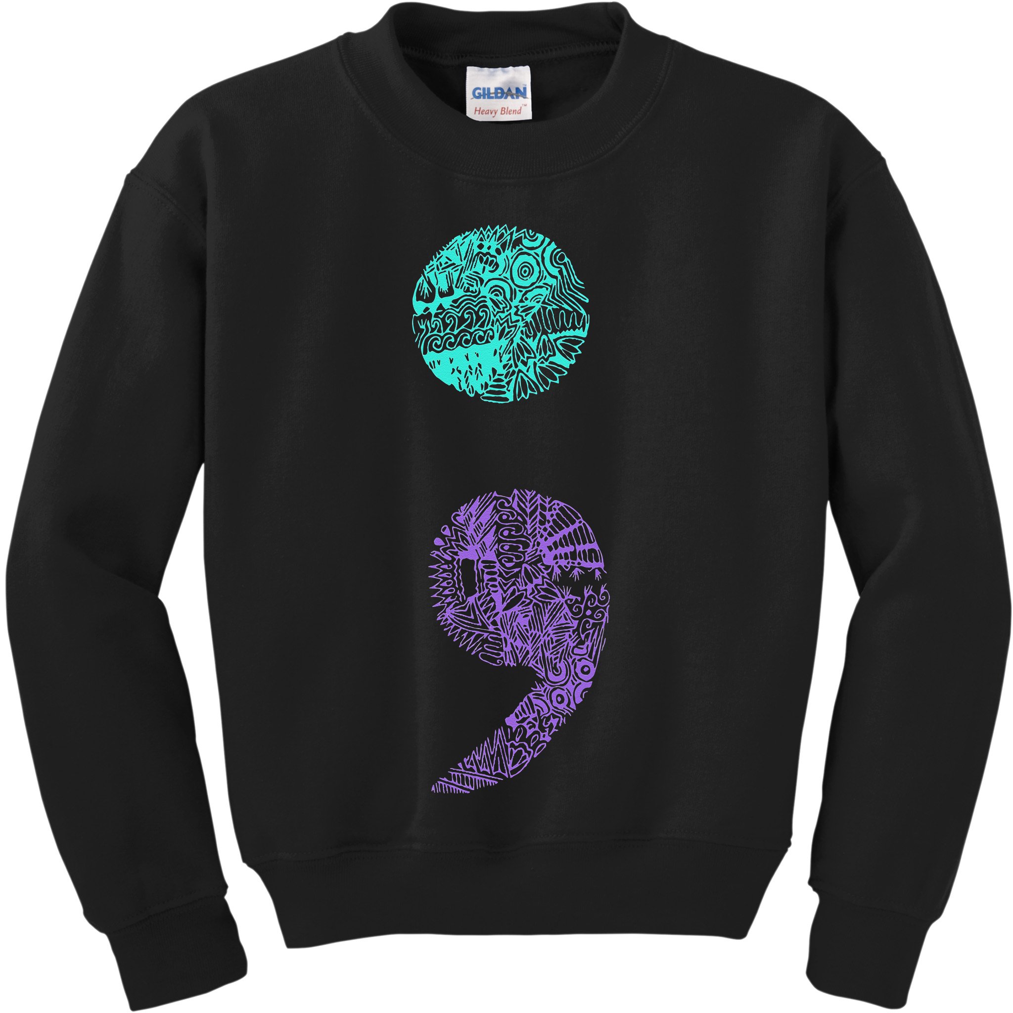Semicolon Gift Suicide Prevention Awareness Kids Sweatshirt