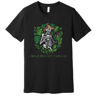 Skeleton Gardening Premium T-Shirt