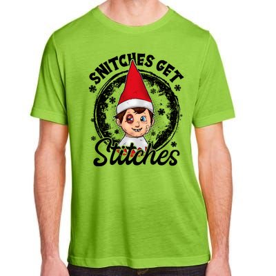 Snitches Get Stitches The Elf Xmas Funny Christmas Adult ChromaSoft Performance T-Shirt