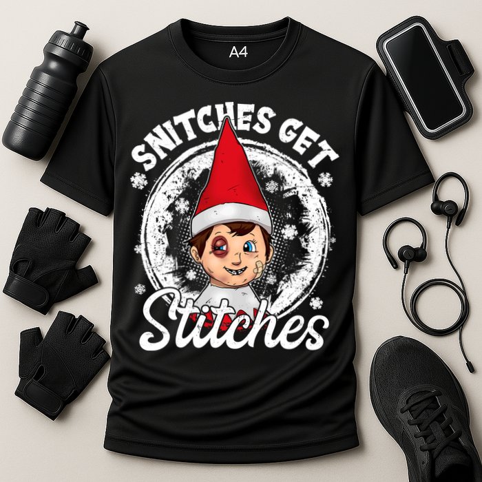 Snitches Get Stitches The Elf Xmas Funny Christmas Performance Shirt